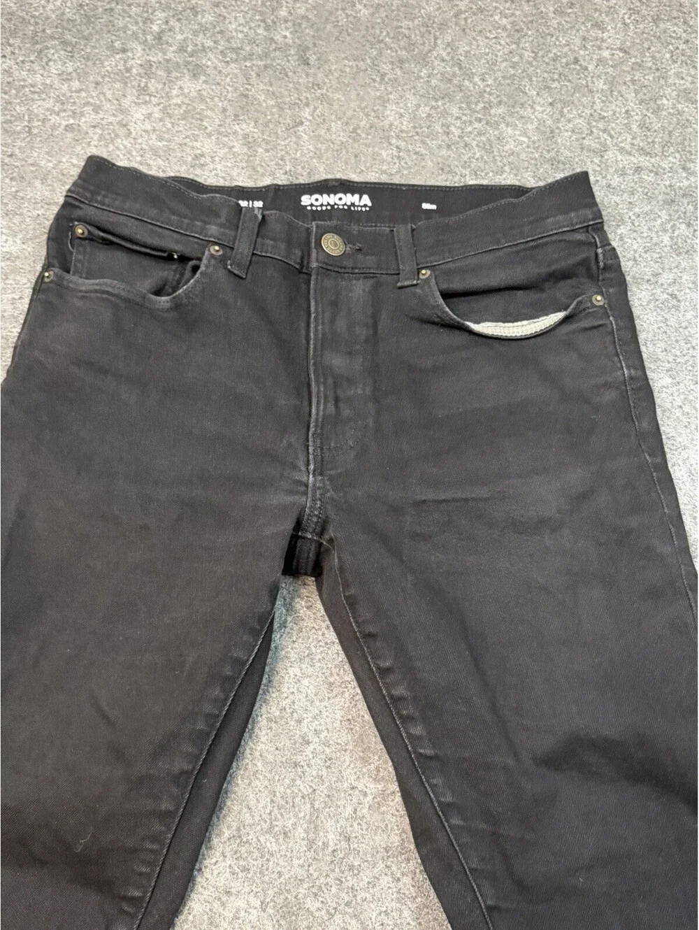 Sonoma Everyday Jean Slim Black Stretch Jeans Mens 32x32 Denim Pants
